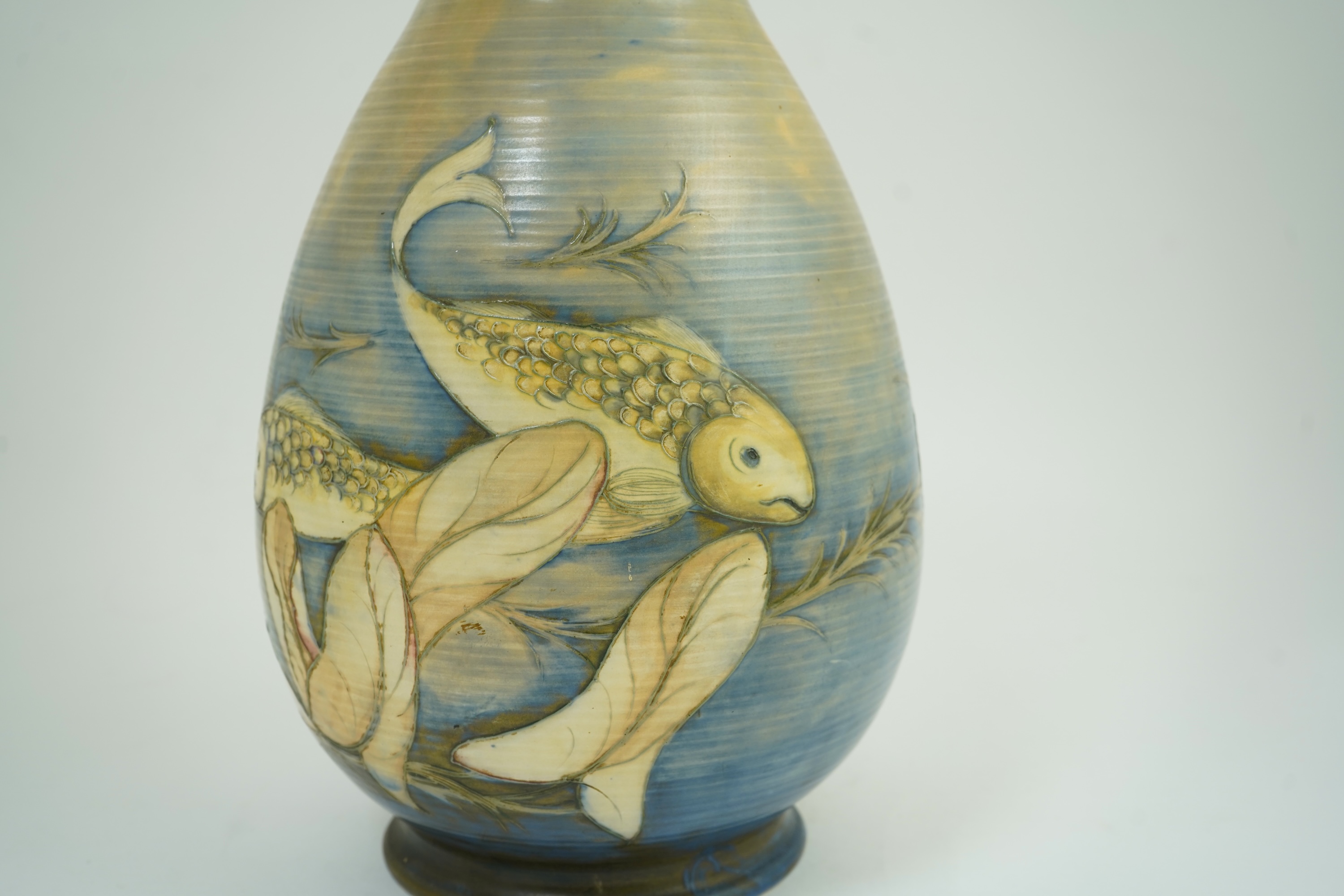 Moorcroft: A large 'Fish' vase